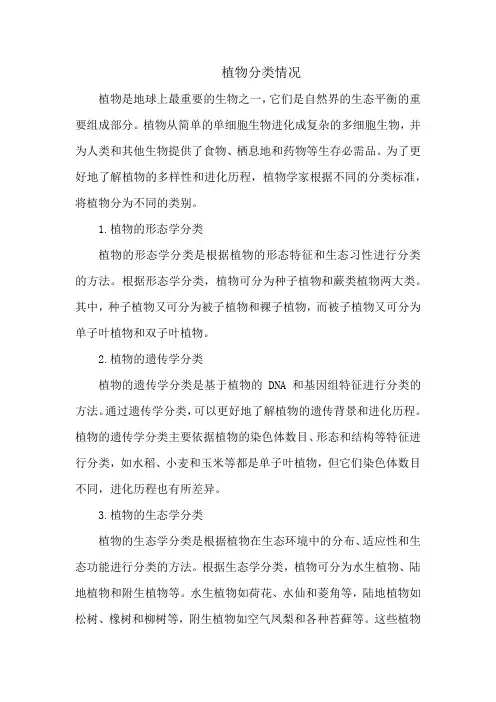植物分类情况