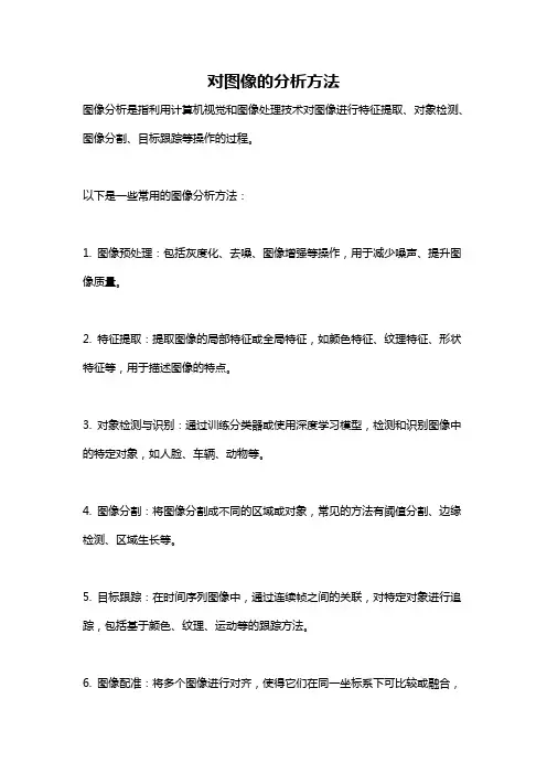 对图像的分析方法