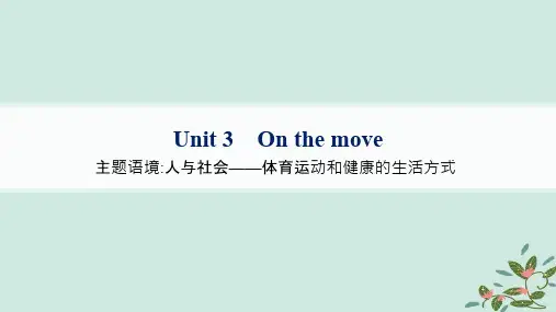 高考英语一轮总复习教材知识复习Unit3Onthemove课件外研版必修第二册