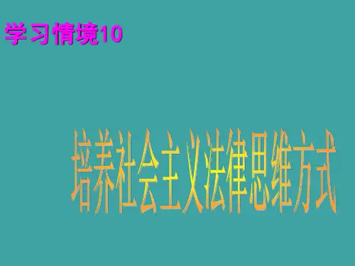 《思想道德修养与法律基础》培养法律思维方式