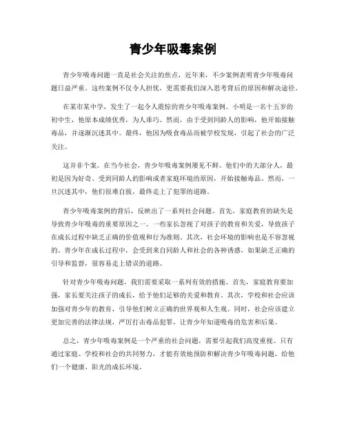 青少年吸毒案例