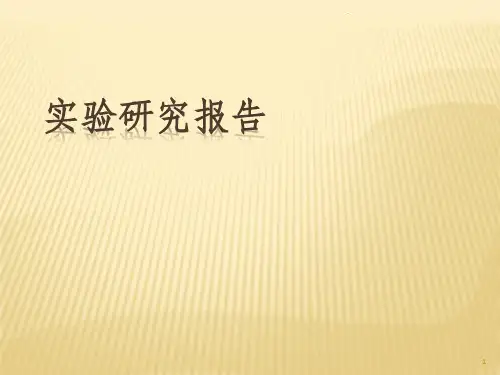 实验研究报告ppt课件