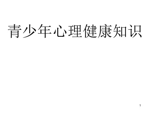 青少年心理健康教育ppt课件