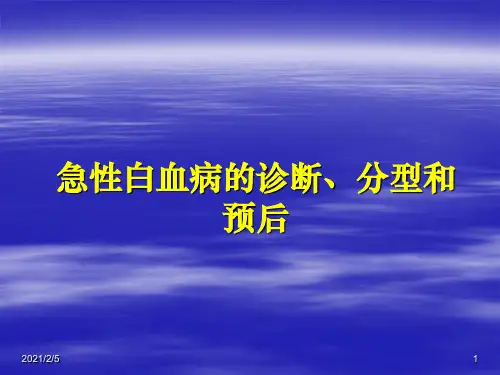 急性白血病的诊断分型和预后 ppt课件
