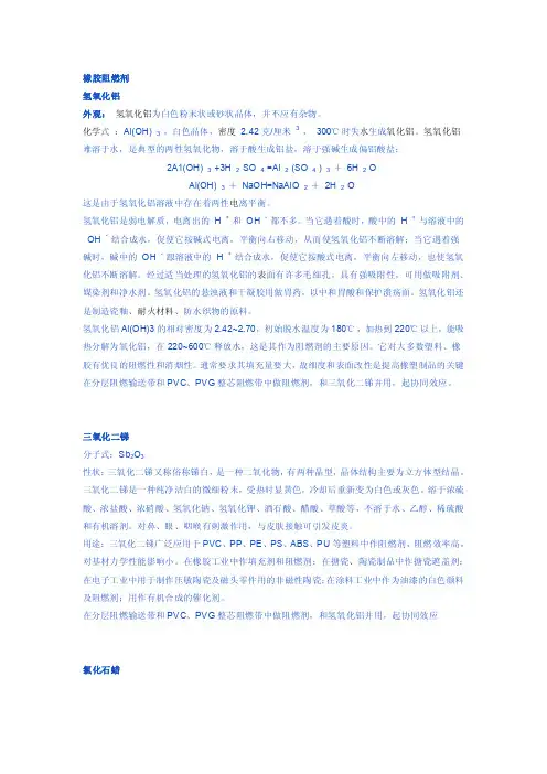 橡胶阻燃剂——精选推荐