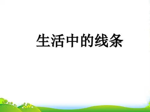 人教版四年级美术：《生活中的线条》课件