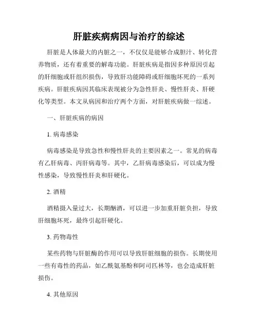 肝脏疾病病因与治疗的综述