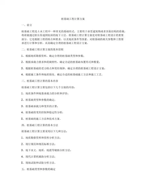 桩基础工程计算方案