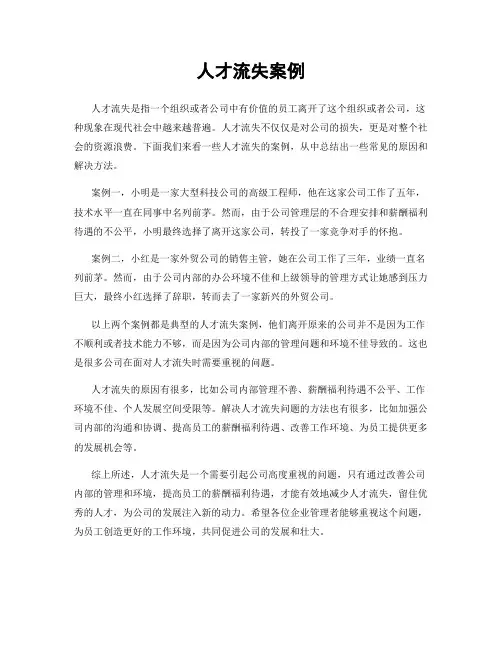 人才流失案例