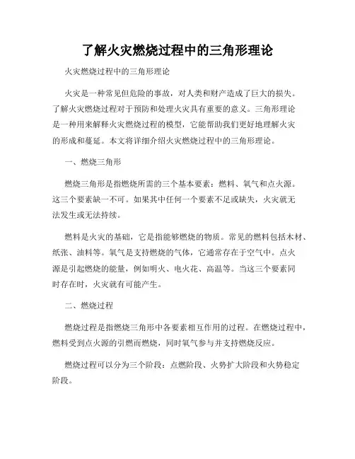 了解火灾燃烧过程中的三角形理论