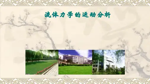 高二物理竞赛课件：流体力学的运动分析(13张PPT)