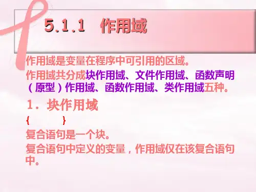 作用域与存储类型PPT课件