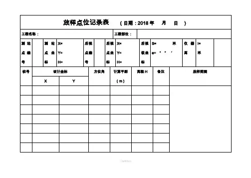 点位测量记录表