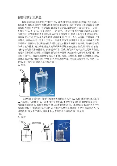 胸腔闭式引流原理