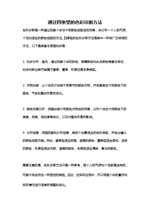 通过四季型的色彩诊断方法