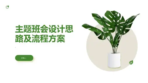 主题班会设计思路及流程方案