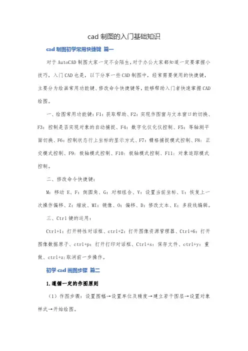 cad制图的入门基础知识