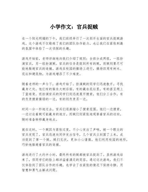 小学作文:官兵捉贼