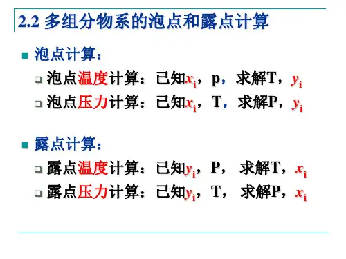 【2019年整理】22多组分物系的泡点和露点计算2007910