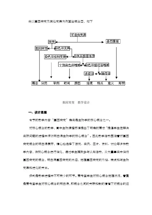我以基因突变及其他变异为例画出概念图如下