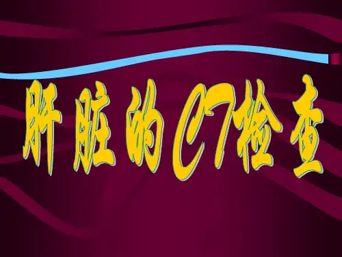 肝脏的CT检查