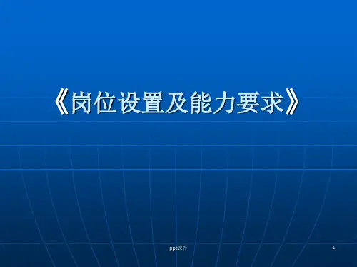 城市轨道交通运营管理专业岗位设置及能力要求  ppt课件