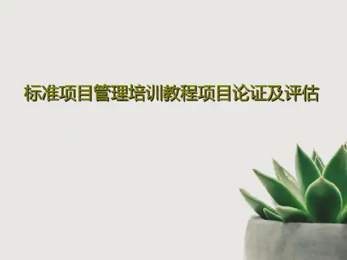 标准项目管理培训教程项目论证及评估105页PPT