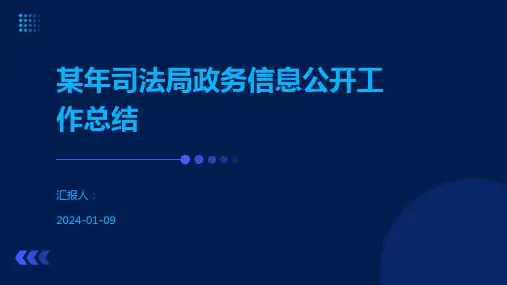 某年司法局政务信息公开工作总结