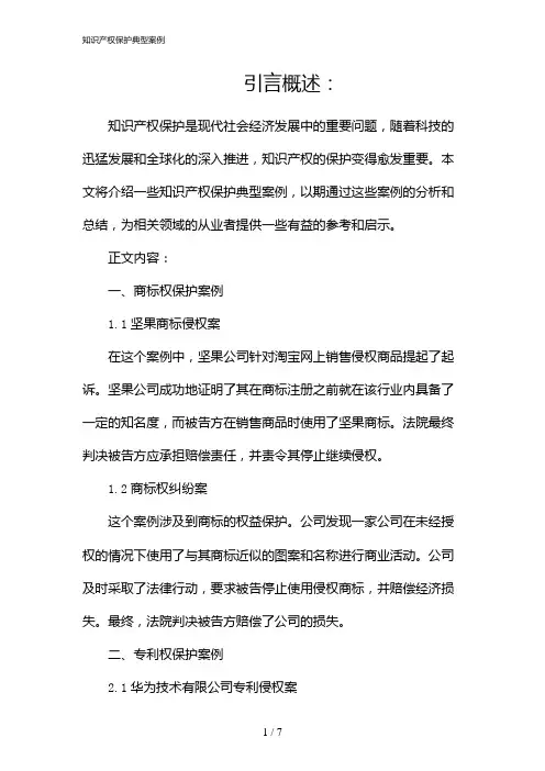 知识产权保护典型案例(2024)