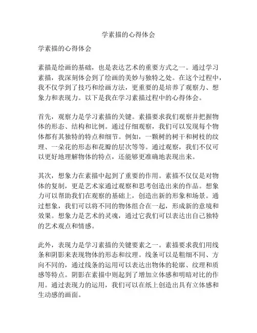 学素描的心得体会