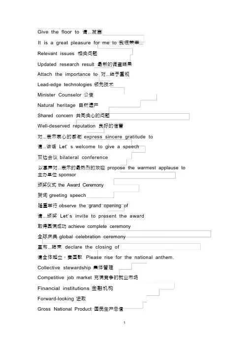 英语口译大全