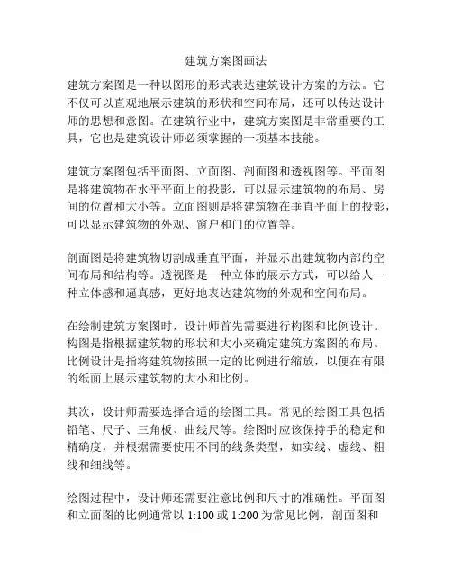 建筑方案图画法
