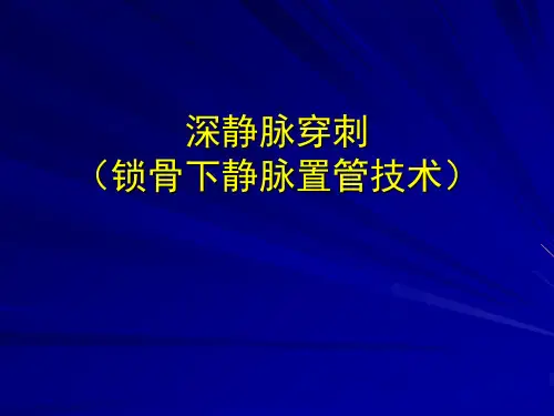 深静脉穿刺技术 PPT课件