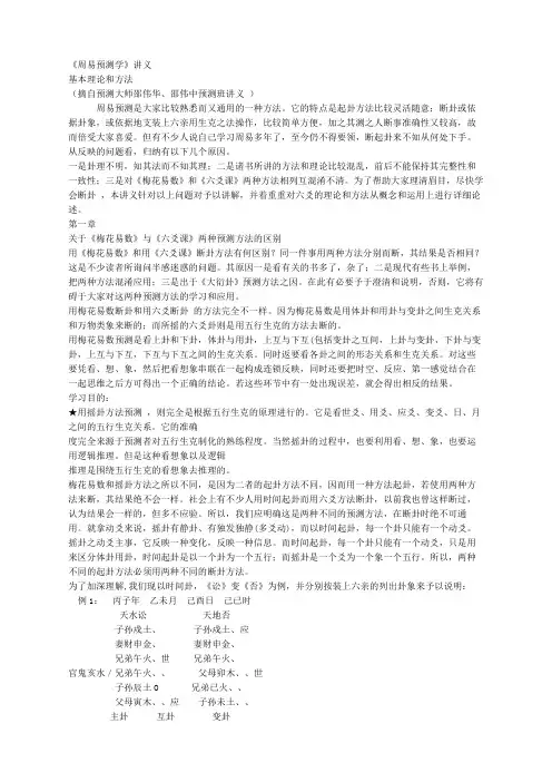 邵伟华周易预测学讲义,很实用