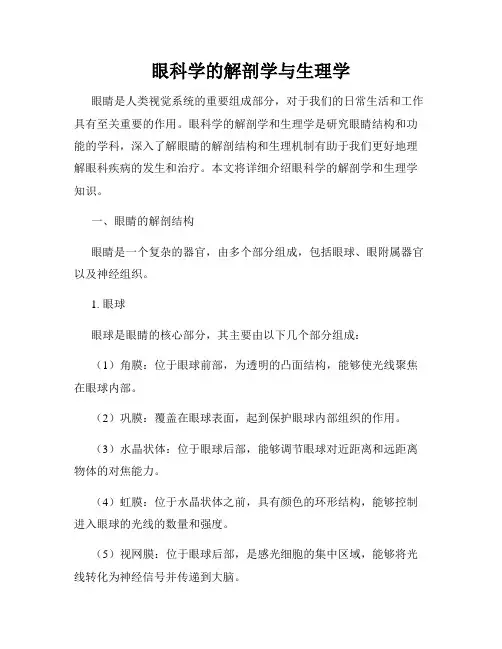 眼科学的解剖学与生理学