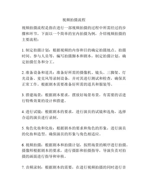 视频拍摄流程