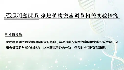 高三生物一轮复习优质课件：考点加强课5 聚焦植物激素调节的相关实验探究