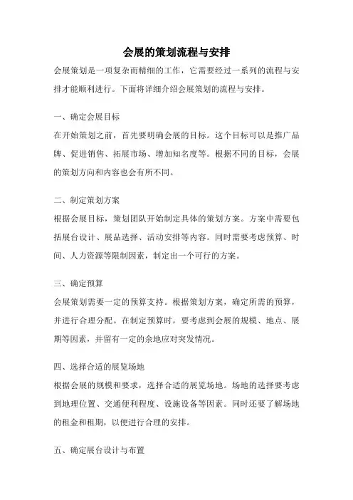 会展的策划流程与安排