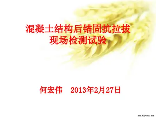 混凝土结构后锚固抗拉拔现场检测  教程