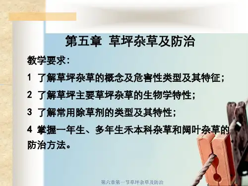 第六章第一节草坪杂草及防治