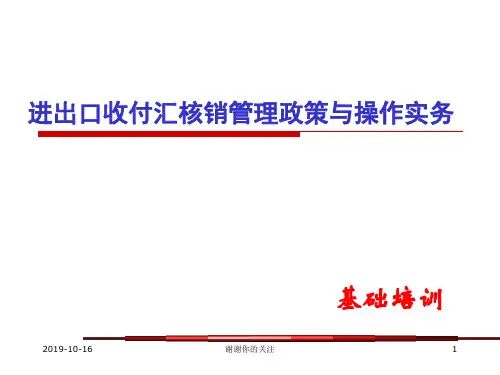 进出口收付汇核销管理政策与操作实务.ppt