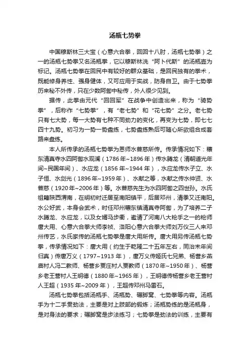 汤瓶七势拳
