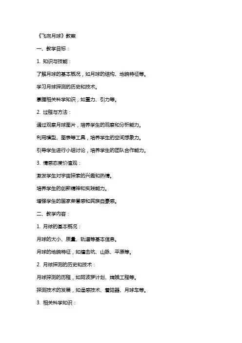 《飞向月球》教案