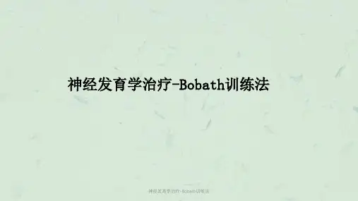 神经发育学治疗-Bobath训练法课件