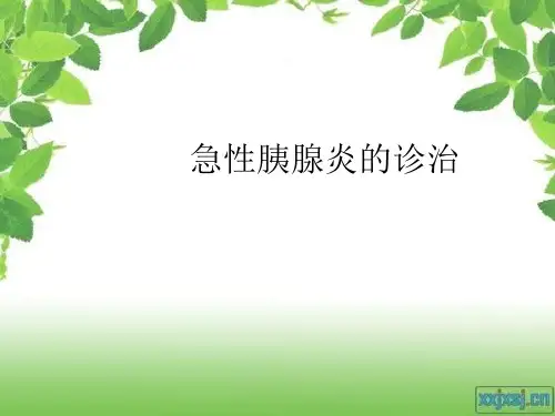 急性胰腺炎治疗 ()ppt课件