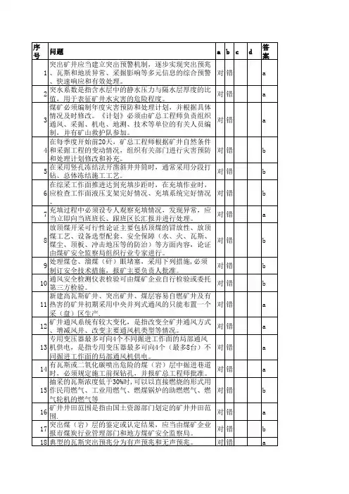 煤矿“一规程三细则学习题库”