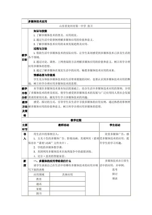 多媒体技术应用