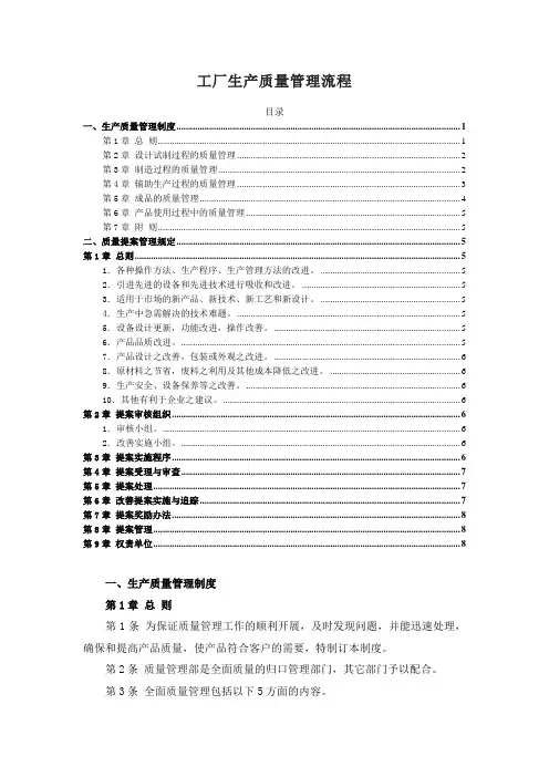 工厂生产质量管理流程