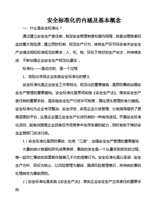 安全标准化的内涵及基本概念.doc
