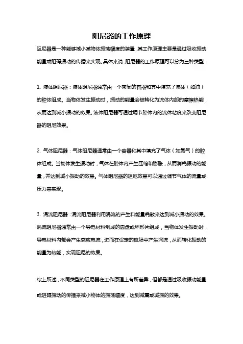 阻尼器的工作原理